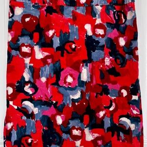 Vanessa Virginia Red Floral Print Skirt
